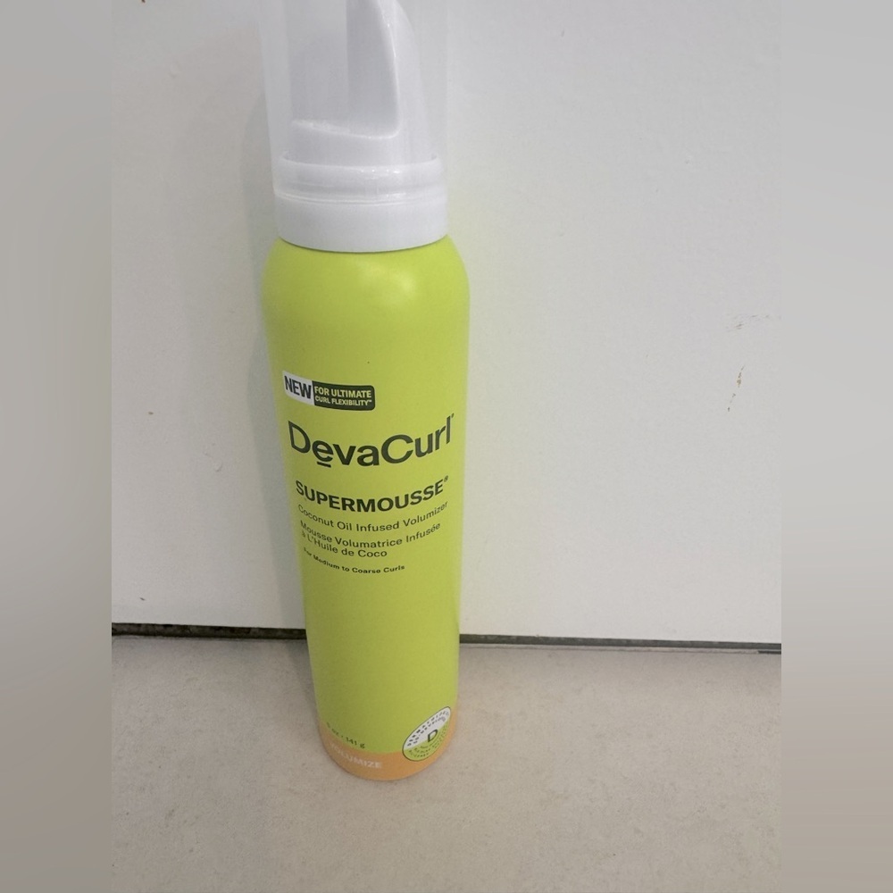 DevaCurl Supermousse - Vibrant Green and Soft Orange